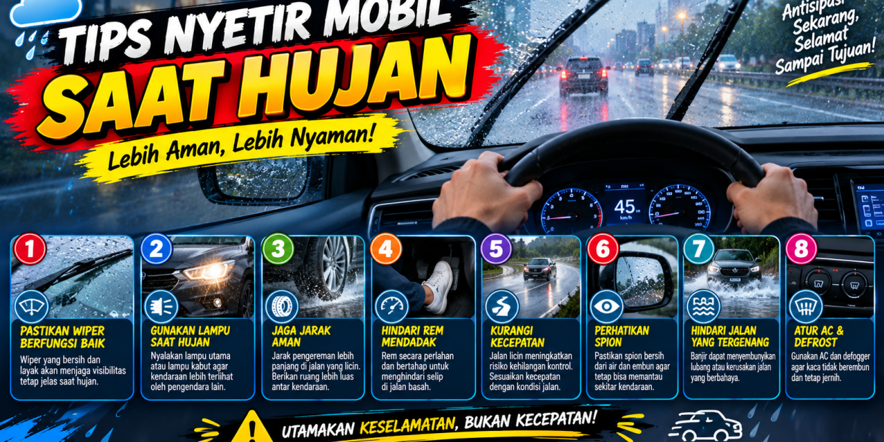 Anti Slip! Tips Tetap Tenang Nyetir Di Jalanan Basah