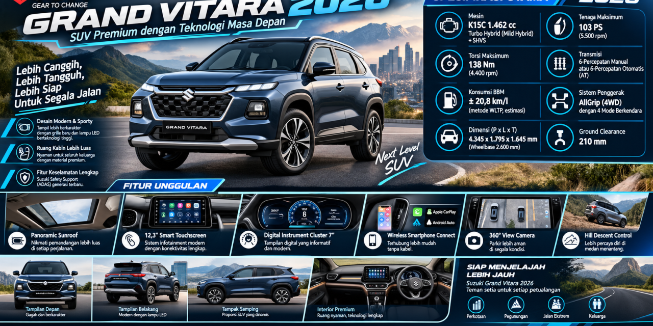 Suzuki Grand Vitara Hadir Dengan Spesifikasi Yang Fantastis