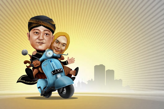 Seni Visual Karikatur Menggambarkan Sebuah Objek